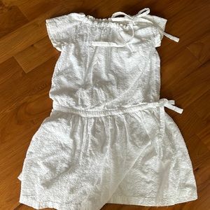 APC white cotton mini dress size S